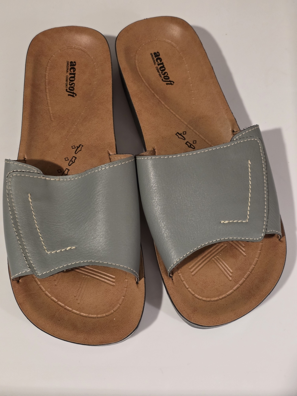 Aerosoft Women's Slide Sandals in Light Blue